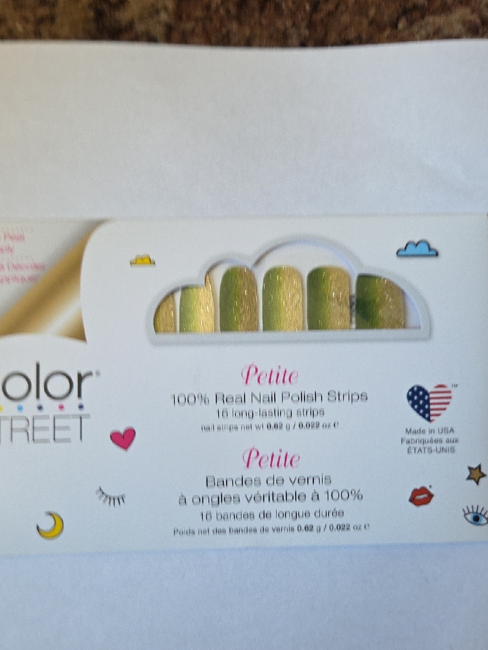 Color Street Petite Nail Strips in FEELING LUCKY Petite